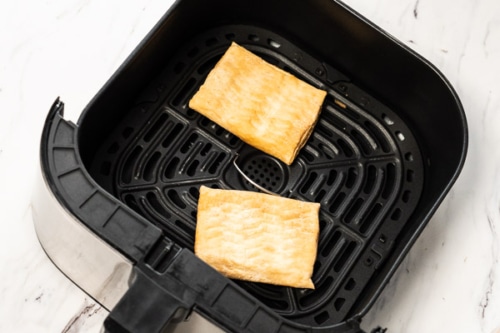 Frozen toaster scrambles in air fryer basket
