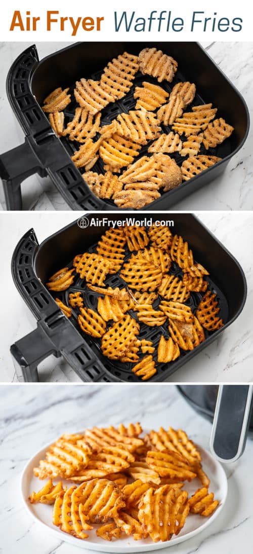 step by step cooking waffle fries in the air fryer