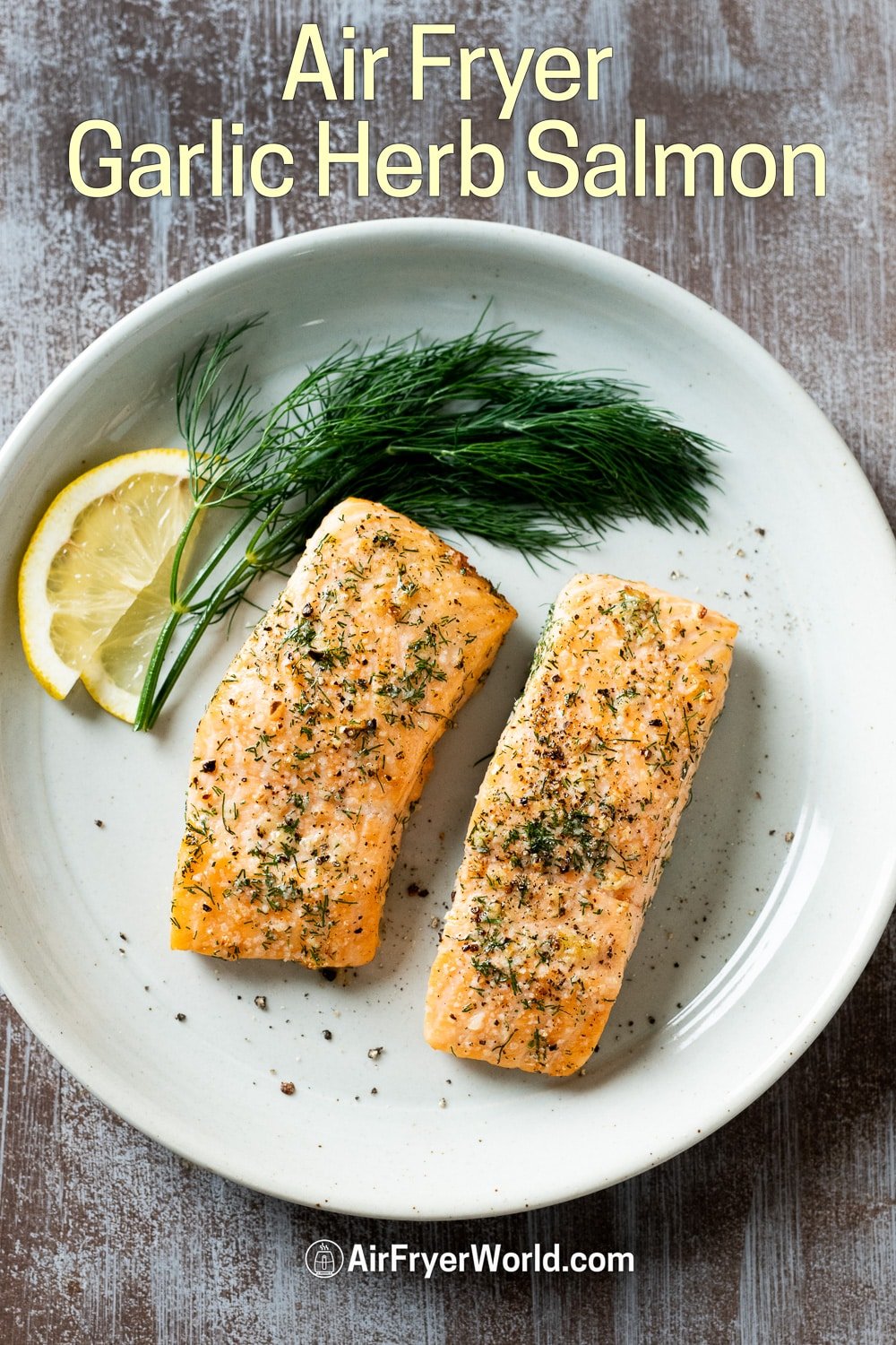 Air Fryer Garlic Salmon Recipe KETO QUICK 10 minutes | Air Fryer World