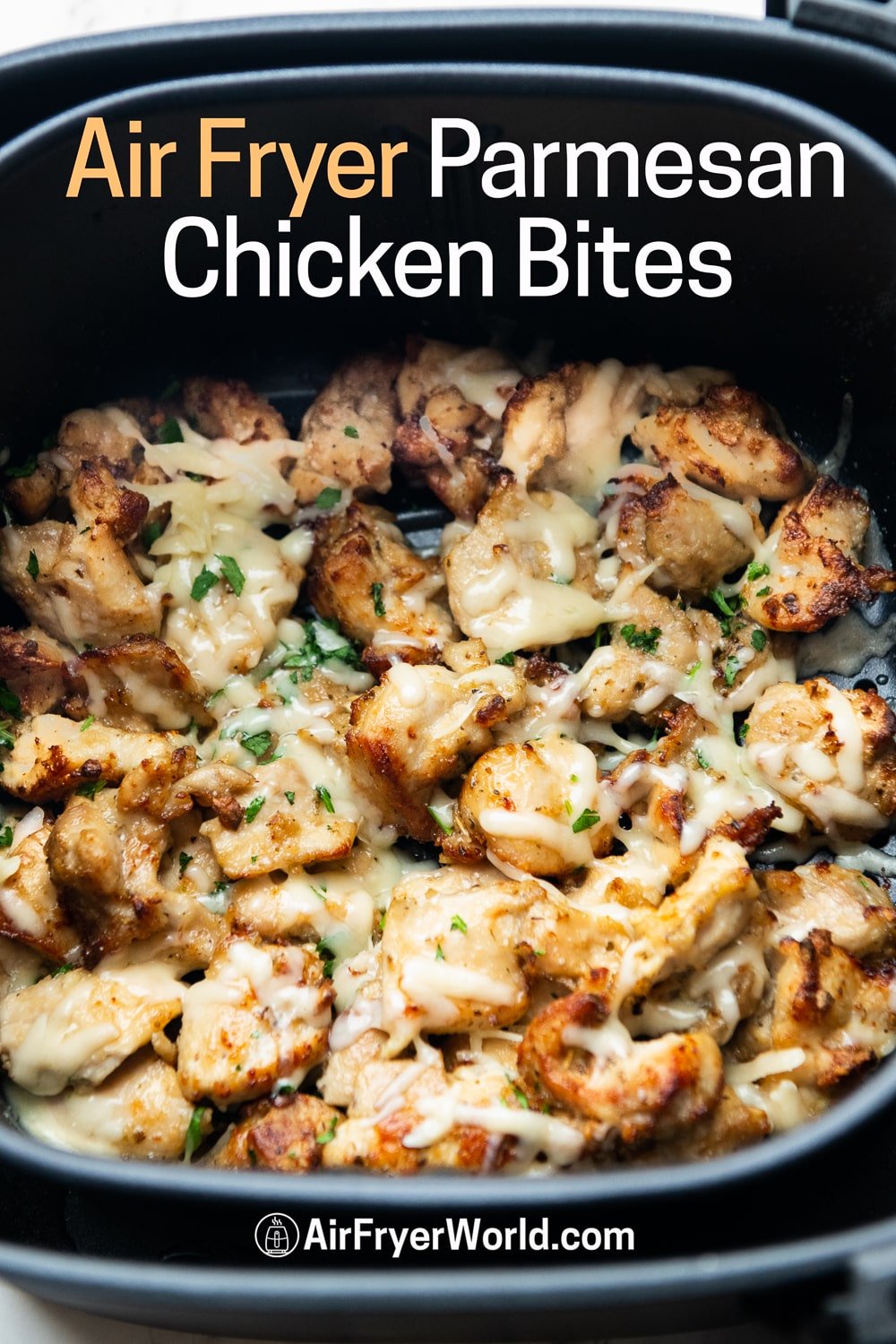 Air Fryer Chicken Bites with Garlic, Parmesan {EASY} | Air Fryer World