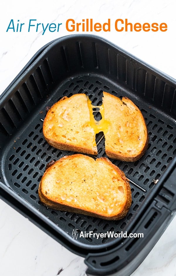 How to Cook Air Fried Grilled Cheese Recipe in Air Fryer in basket