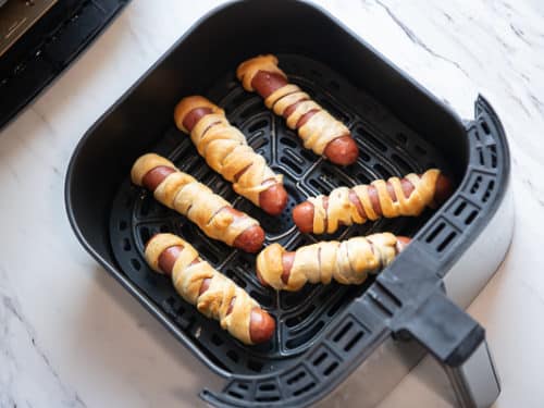 Air Fry Wrapped Hot Dogs