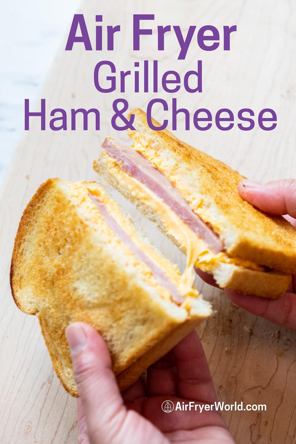 Air Fryer Grilled Ham and Cheese Melt Sandwich {10 min} Air Fryer World