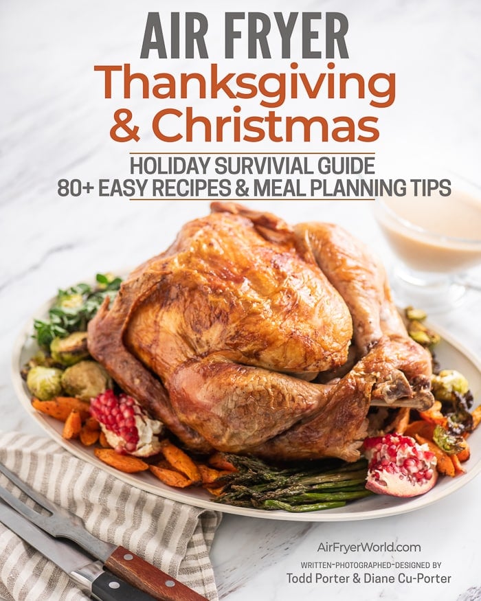 thanksgiving and christmas air fryer recipes book cover