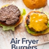 Air Fryer Hamburgers Recipe assembly