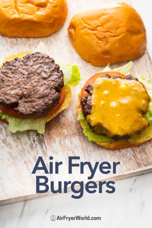 Air Fryer Hamburgers Recipe assembly 