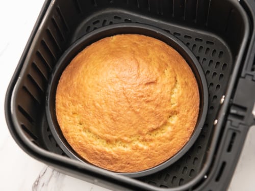 Cooked corn bread in the air fryer