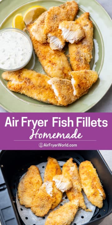 Air Fryer Fish Fillet or fish filet recipe that's air fried step by step photos