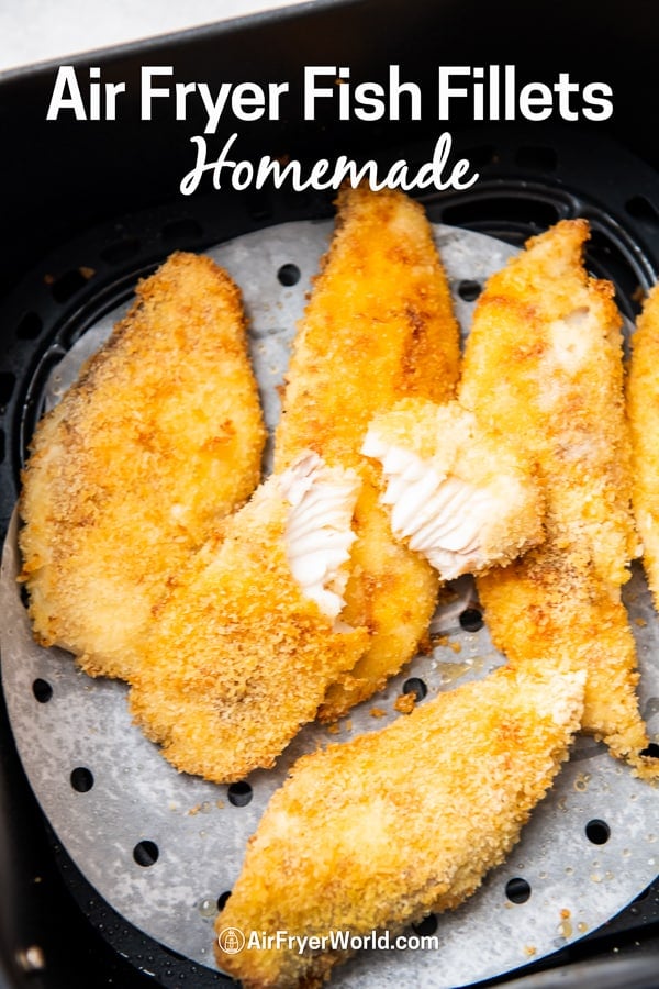 Air Fryer Fish Fillet or fish filet recipe that's air fried in a basket