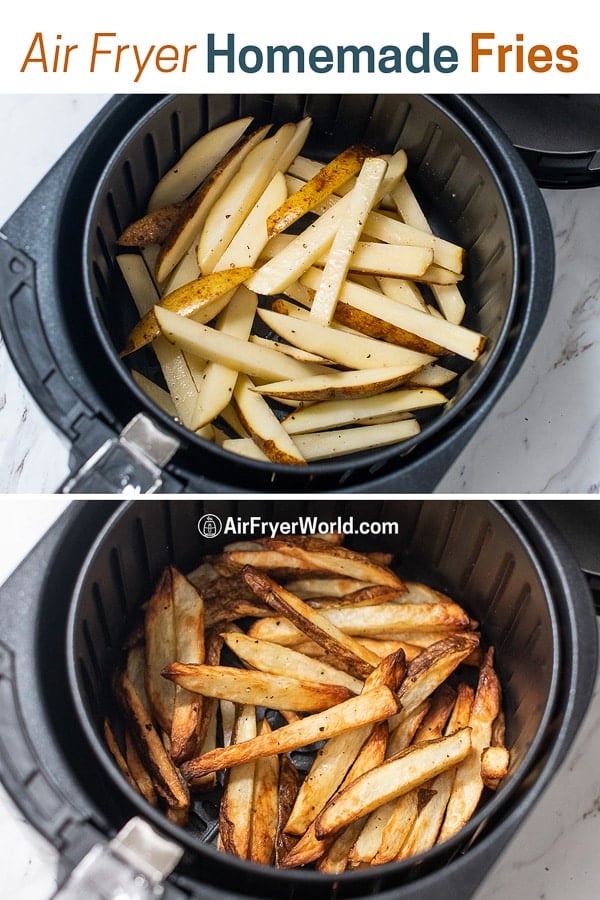 Homemade Air Fried French Fries Recipe in Air Fryer step by step photos