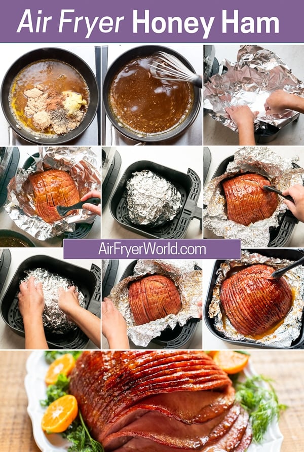 Air Fryer Honey Glazed Ham : Easy Air Fried Recipe step by step photos