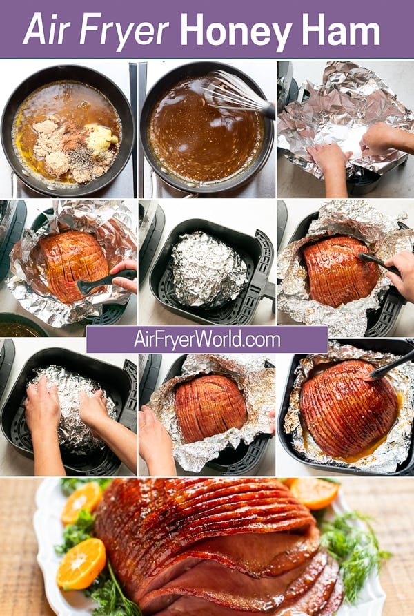 Air Fryer Honey Baked Ham Recipe in Air Fryer JUICY | Air Fryer World