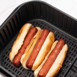 Easy Air Fried Hot Dogs Recipe in Air Fryer | AirFryerWorld.com