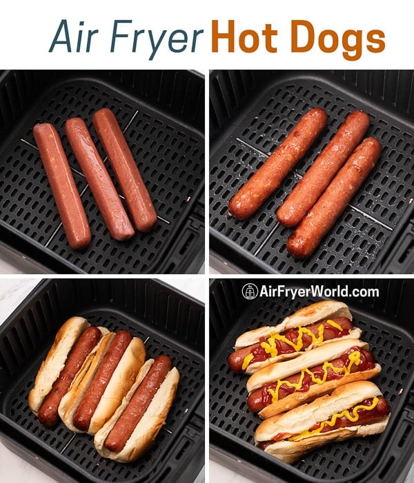 Easy Air Fryer Hot Dogs - A Southern Soul