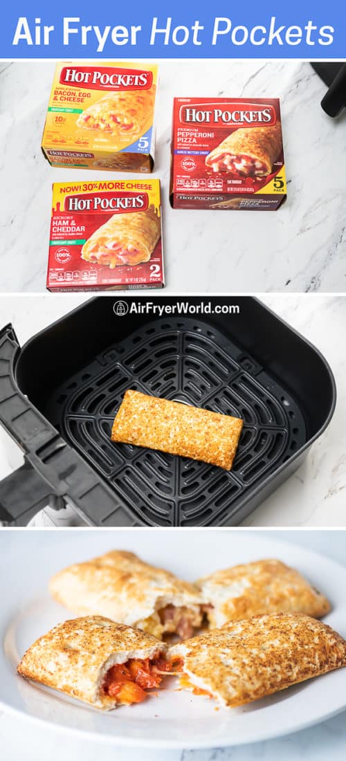 step by step cooking hot pockets from frozen in the air fryer