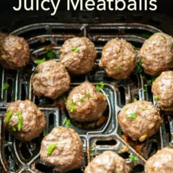 air fryer meatballs in air fryer basket