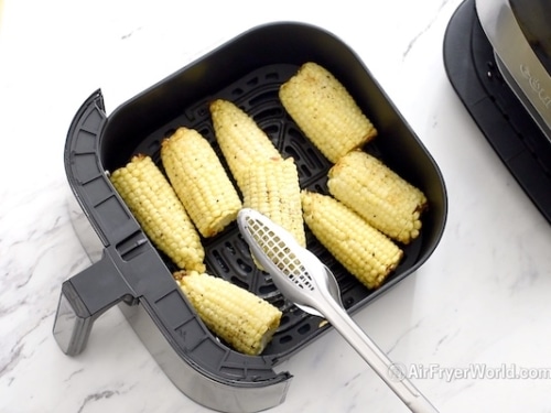 Finished air fried corn