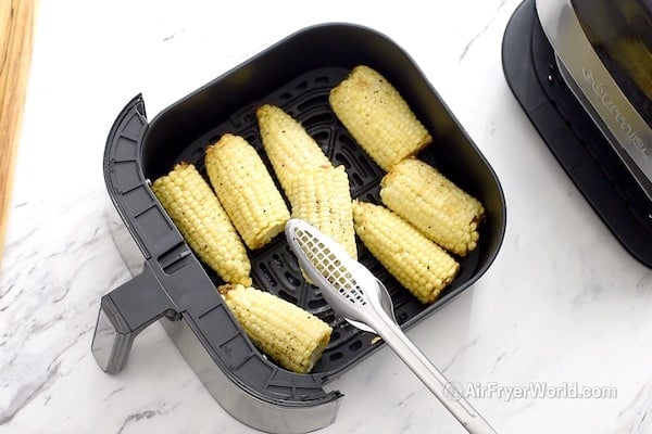 Finished air fried corn