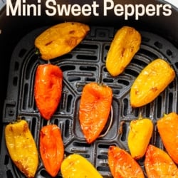 air fryer sweet peppers mini in basket