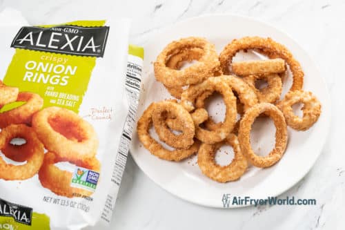 Perfectly Crispy Air Fried Frozen Onion Rings - Fabulessly Frugal