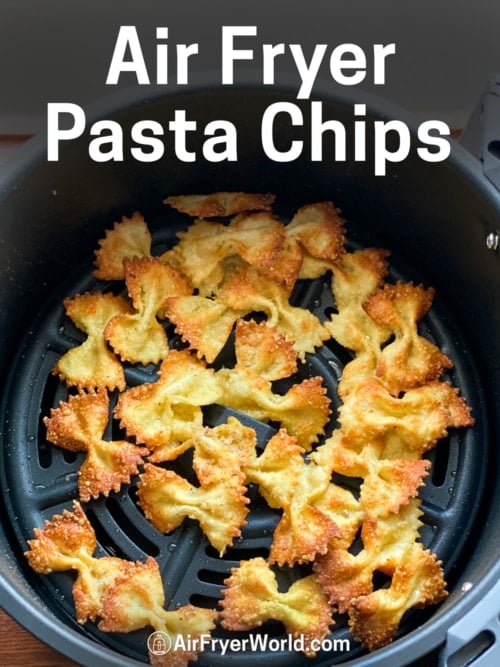 Air Fryer Pasta Chips Recipe on Plate 