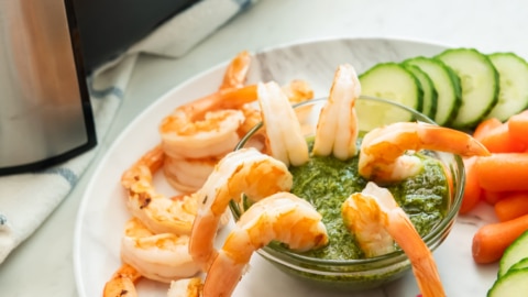 Air Fryer Pesto Shrimp Cocktail Appetizer Recipe | Air Fryer World