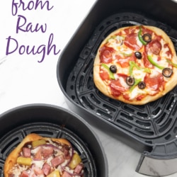 air Fryer pizza raw dough