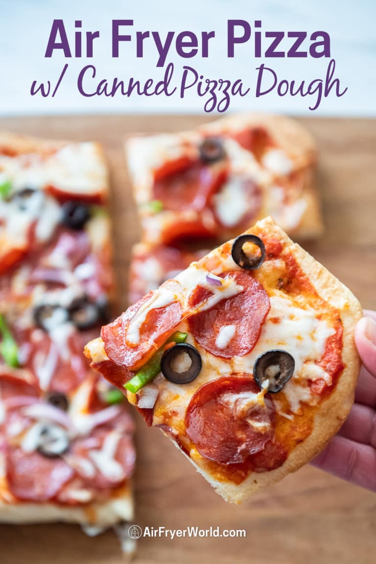 Air Fryer Pizza in 15 min with Canned Pizza Dough Crust | Air Fryer World