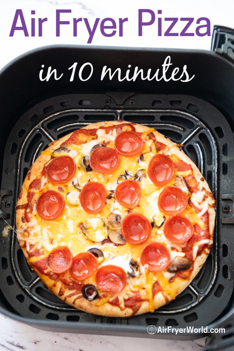 Air Fryer Pizza Recipe with Premade Crust EASY 10 Min Air Fryer World