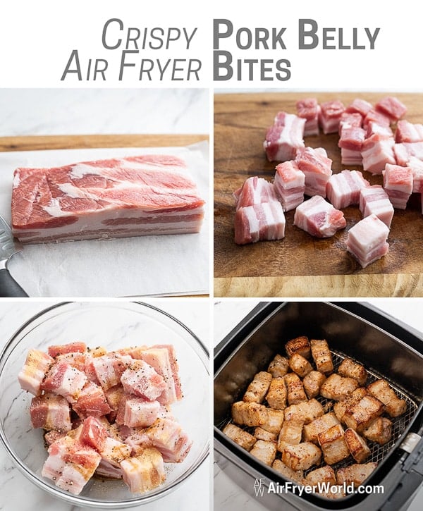 Air Fryer Pork Belly Bites - Dishes Delish