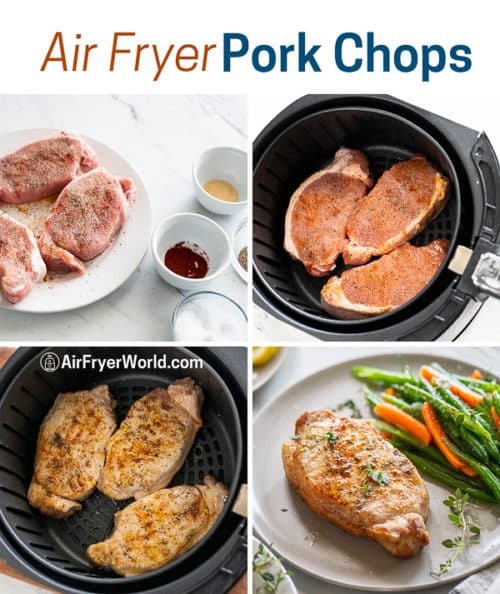 Easy Air Fried Pork Chops Recipe in Air Fryer | AirFryerWorld.com