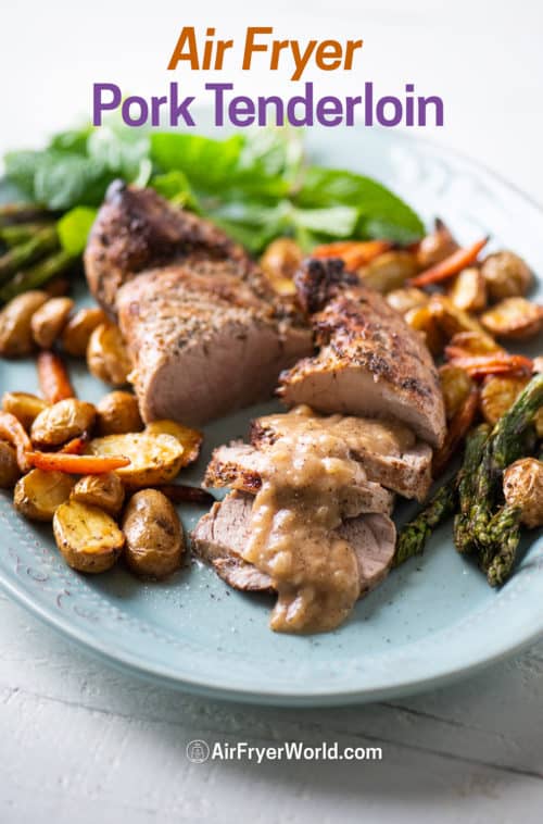 Air Fryer Pork Tenderloin Recipe on a plate