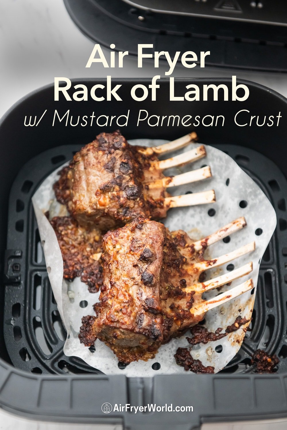 Air Fryer Rack of Lamb Recipe w/ Parmesan Crust
