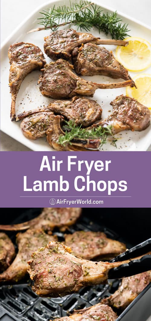 Air Fryer Lamb Chops with Rosemary Garlic step by step photos