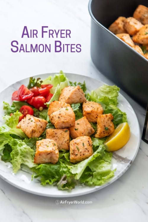 salad of salmon bites in air fryer 