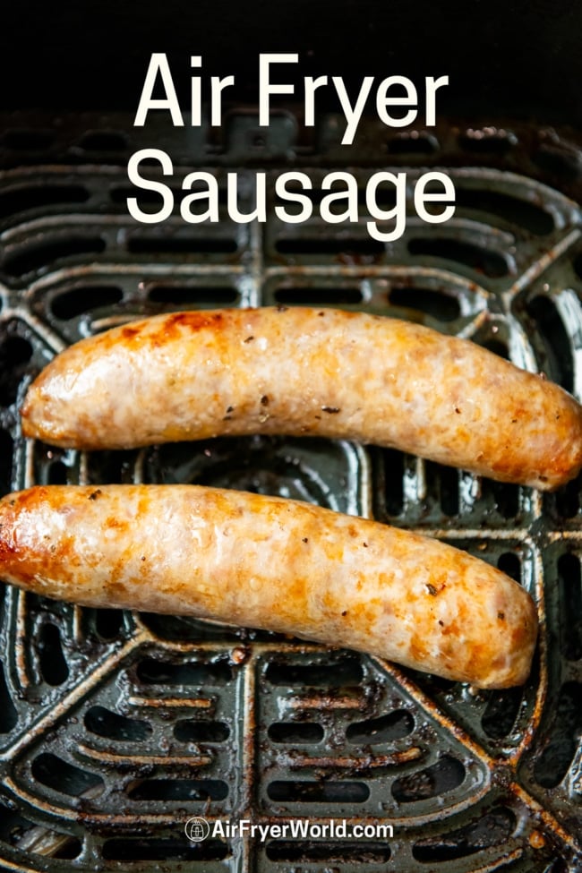 Air Fryer Sausage and Peppers, Onions Bratwurst | Air Fryer World