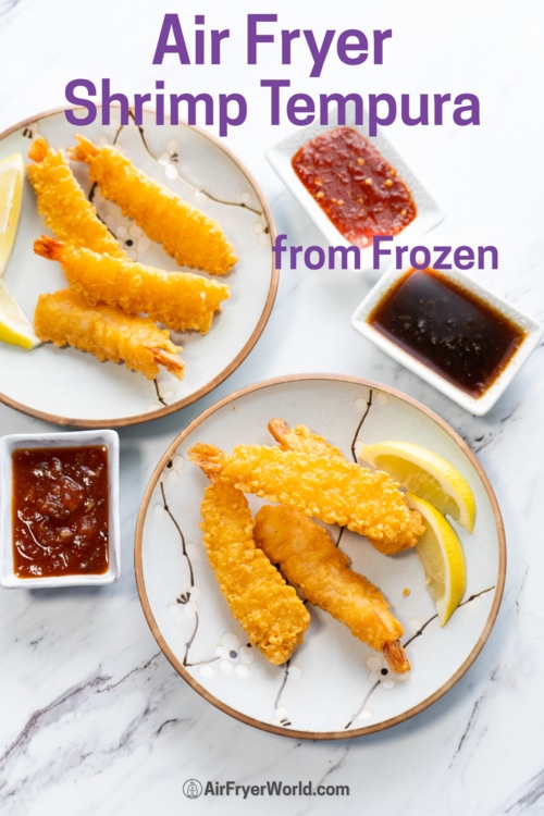 air fryer frozen shrimp tempura with sauces 