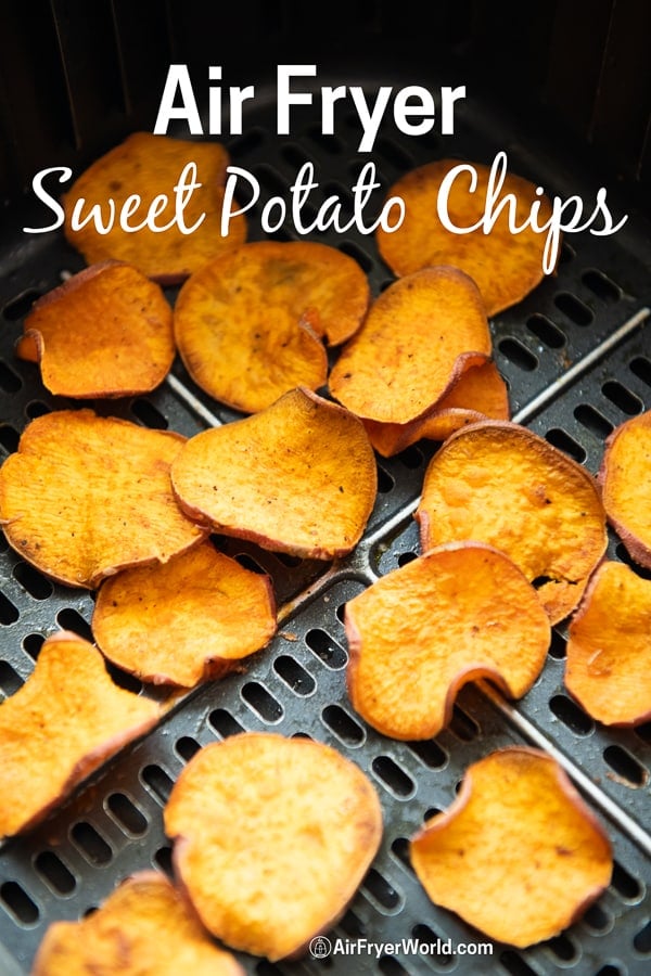 Air Fryer Sweet Potato Chips Or Crisps Healthy Quick Air Fryer World