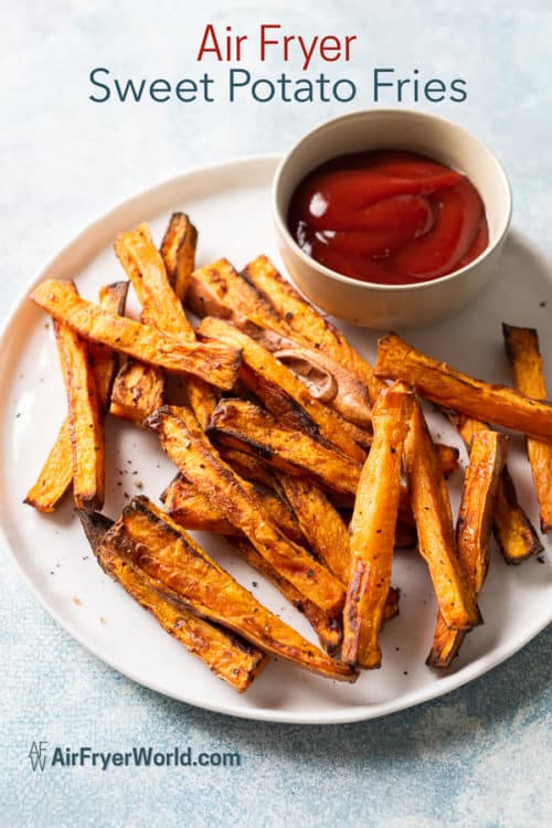 Air Fryer Sweet Potato Fries on a plate