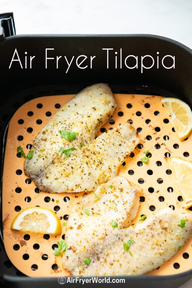 Tilapia in Air Fryer with Garlic, Lemon 15 min | Air Fryer World