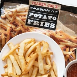 Air Fryer Trader Joe's Handsome Cut French Fries on Plate