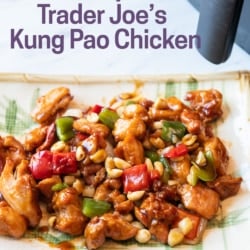 Air Fryer Frozen Trader Joes Kung Pao Chicken on plate