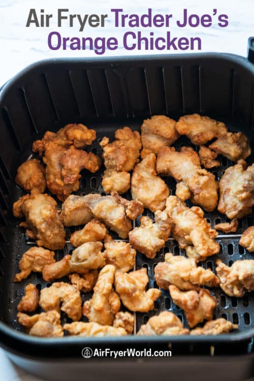 Air Fryer Trader Joe's Mandarin Orange Chicken Recipe in a basket
