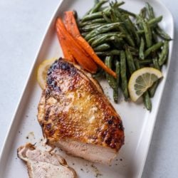 Air Fried Turkey Breast Recipe in the Air Fryer with Lemon Pepper or Herbs | @AirFryerWorld