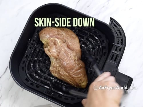 Turkey breast skin side down in air fryer