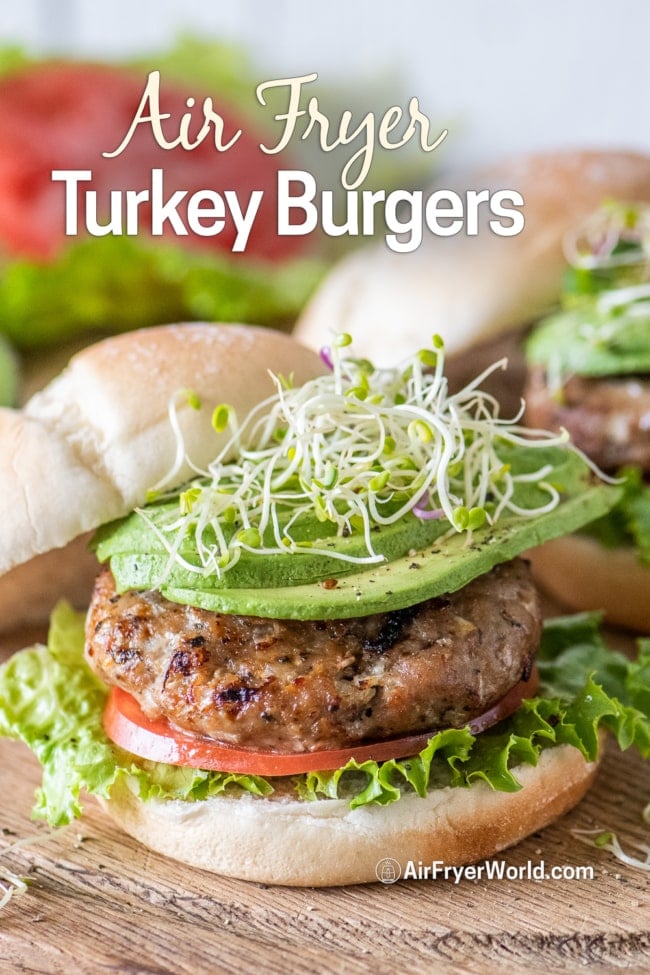 Air Fryer Turkey Burgers with Avocado JUICY & EASY Air Fryer World