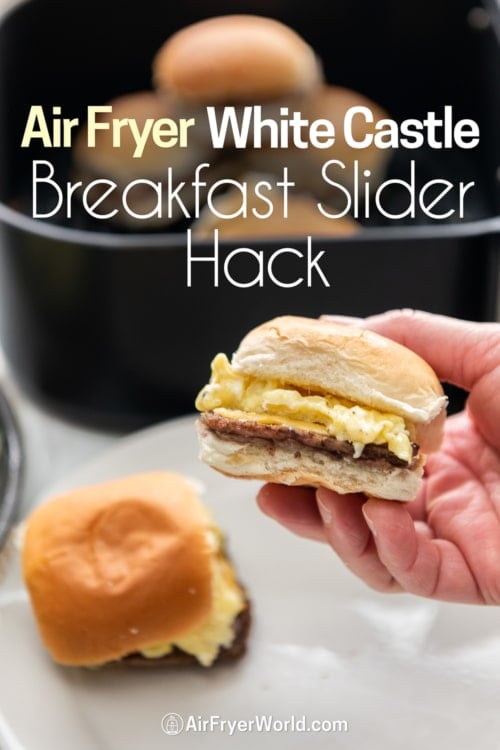 holding air fryer breakfast slider 