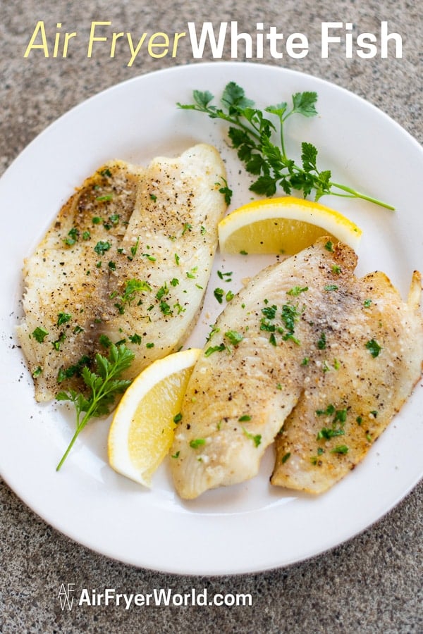 Healthy Air Fried Fish Recipe in Air Fryer on a plate