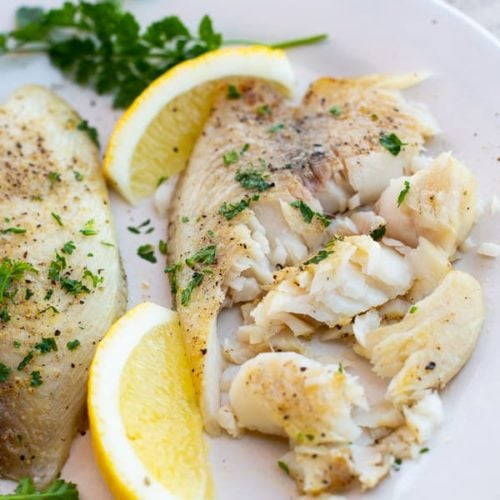 Air Fryer Healthy White Fish with Garlic Lemon