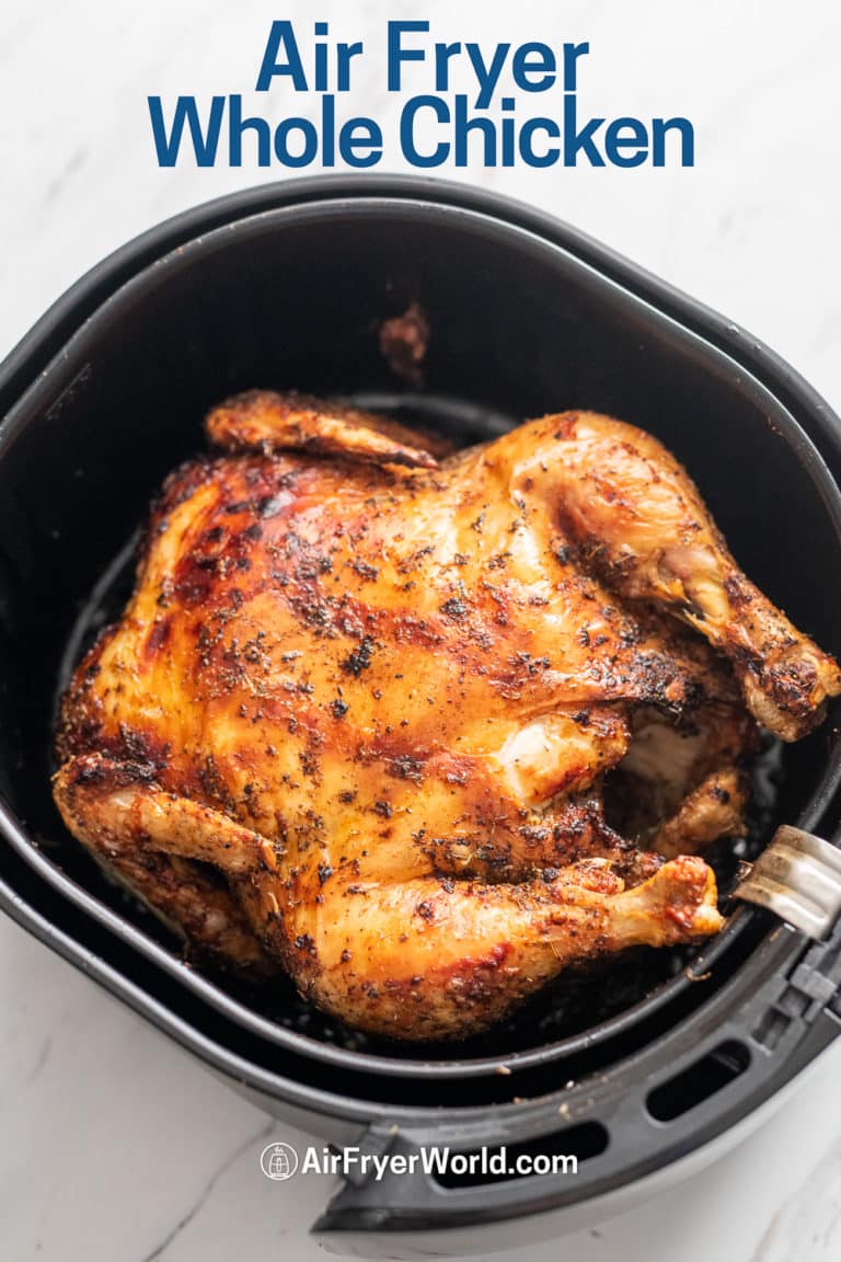 Air Fryer Whole Roast Chicken Recipe EASY Air Fryer World